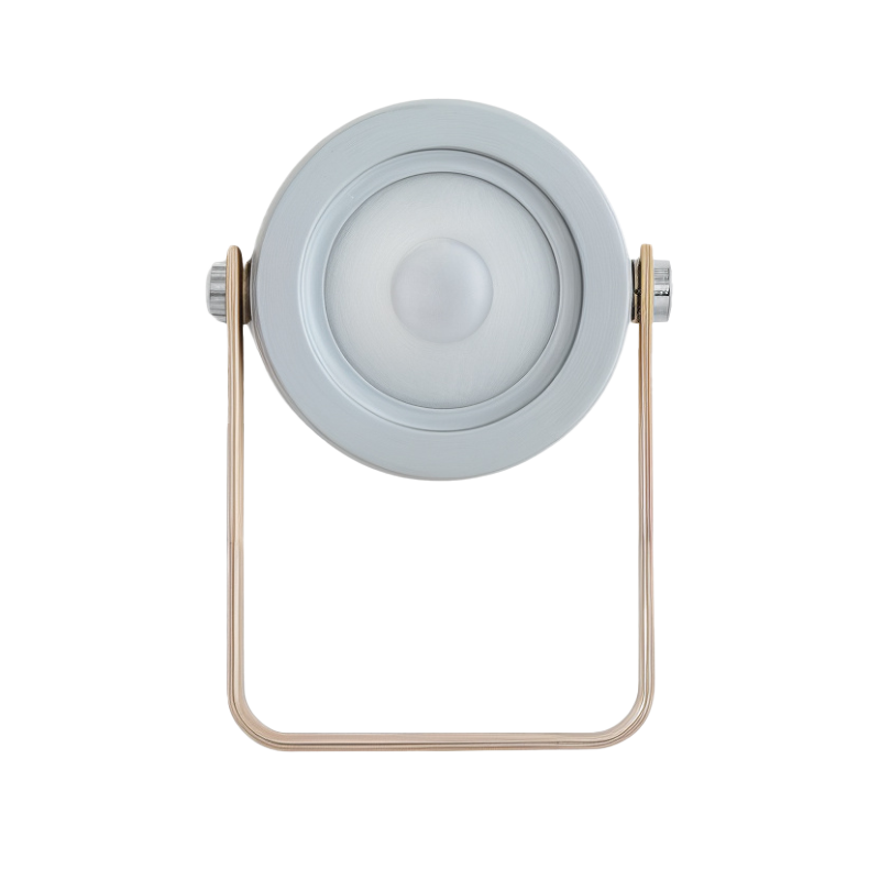 Kabellose LED Tischlampe dimmbar, Tischleuchte Holz Metall