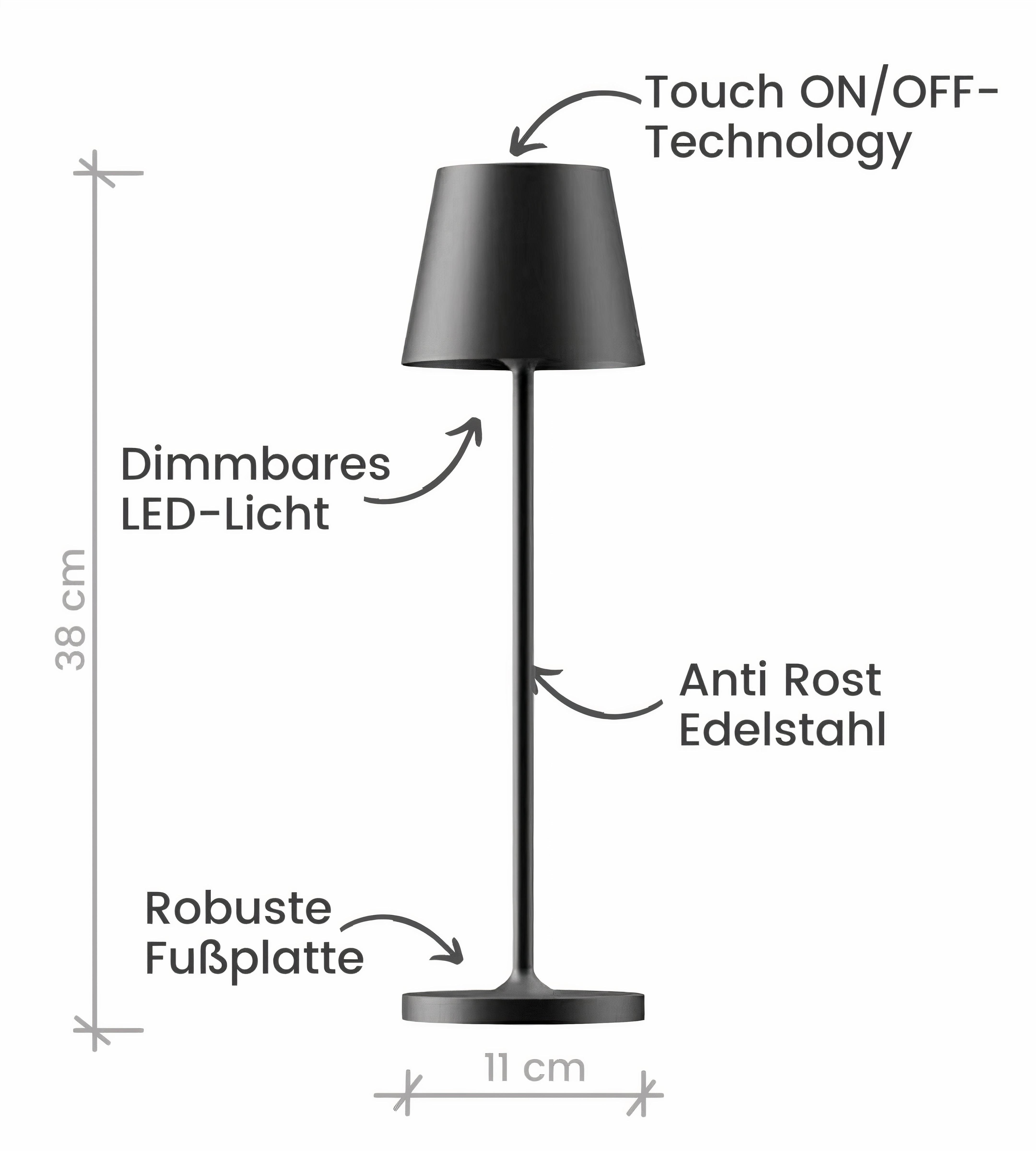 Kabellose LED-Tischleuchte