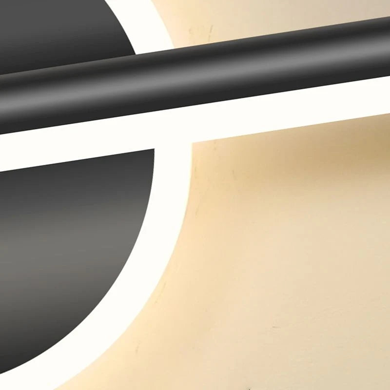 LED Bad Wandleuchte Schwarz Gold, Moderne Wandlampe 40/60/80 cm