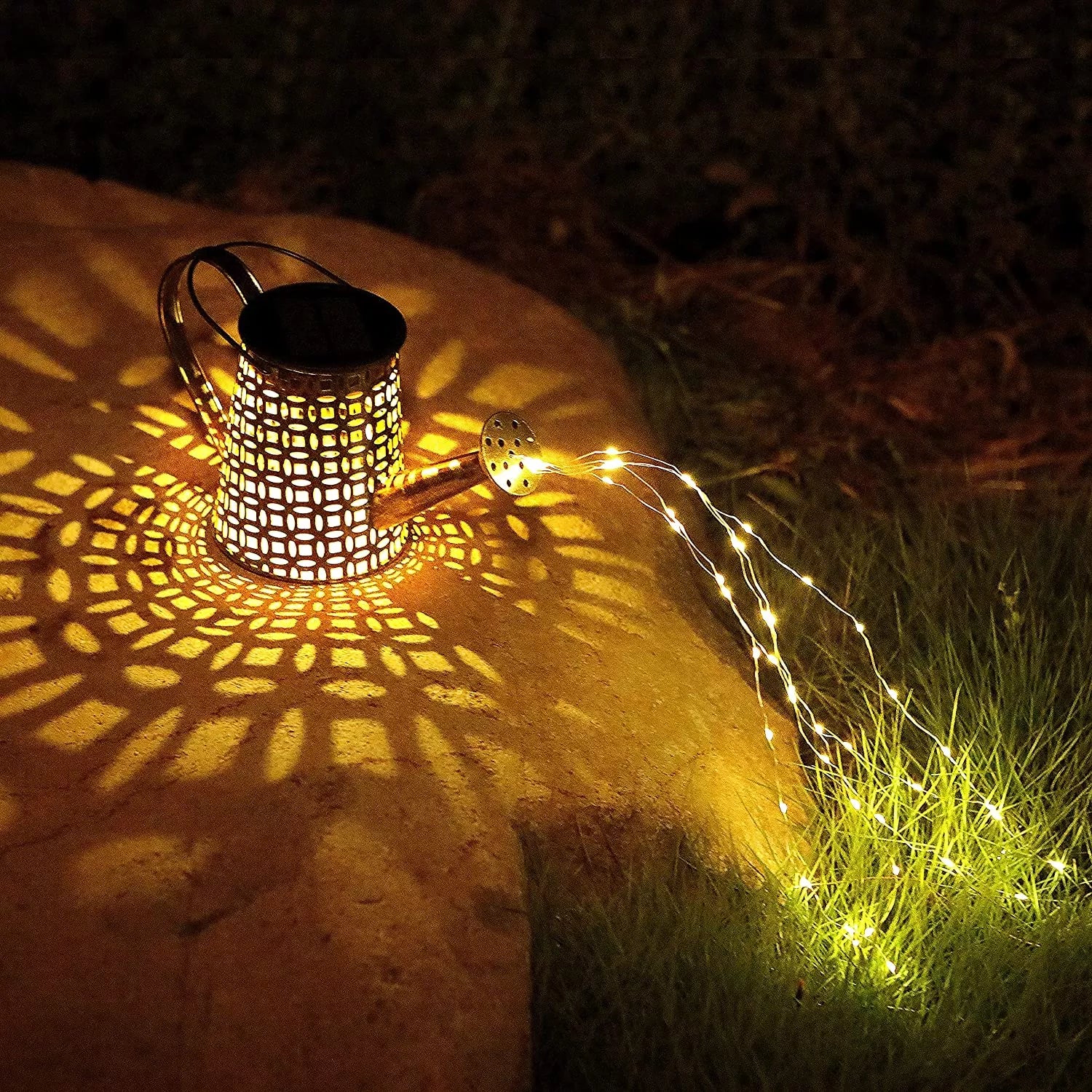 Solar Gießkanne Leuchte LED, Garten Deko Sternenregen
