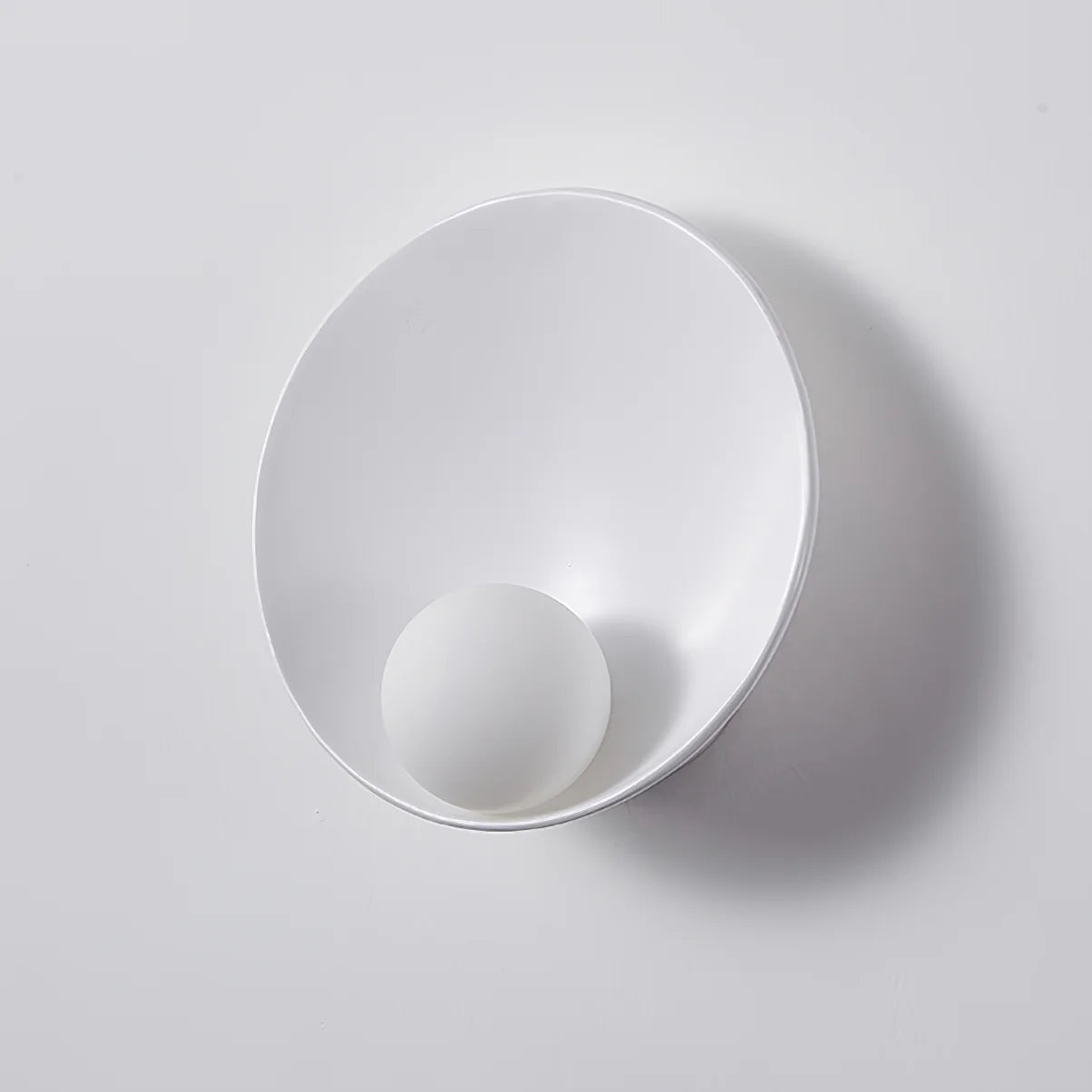 LED Wandlampe Glas Opal, Modernes Design, Schwarz / Weiß, G4