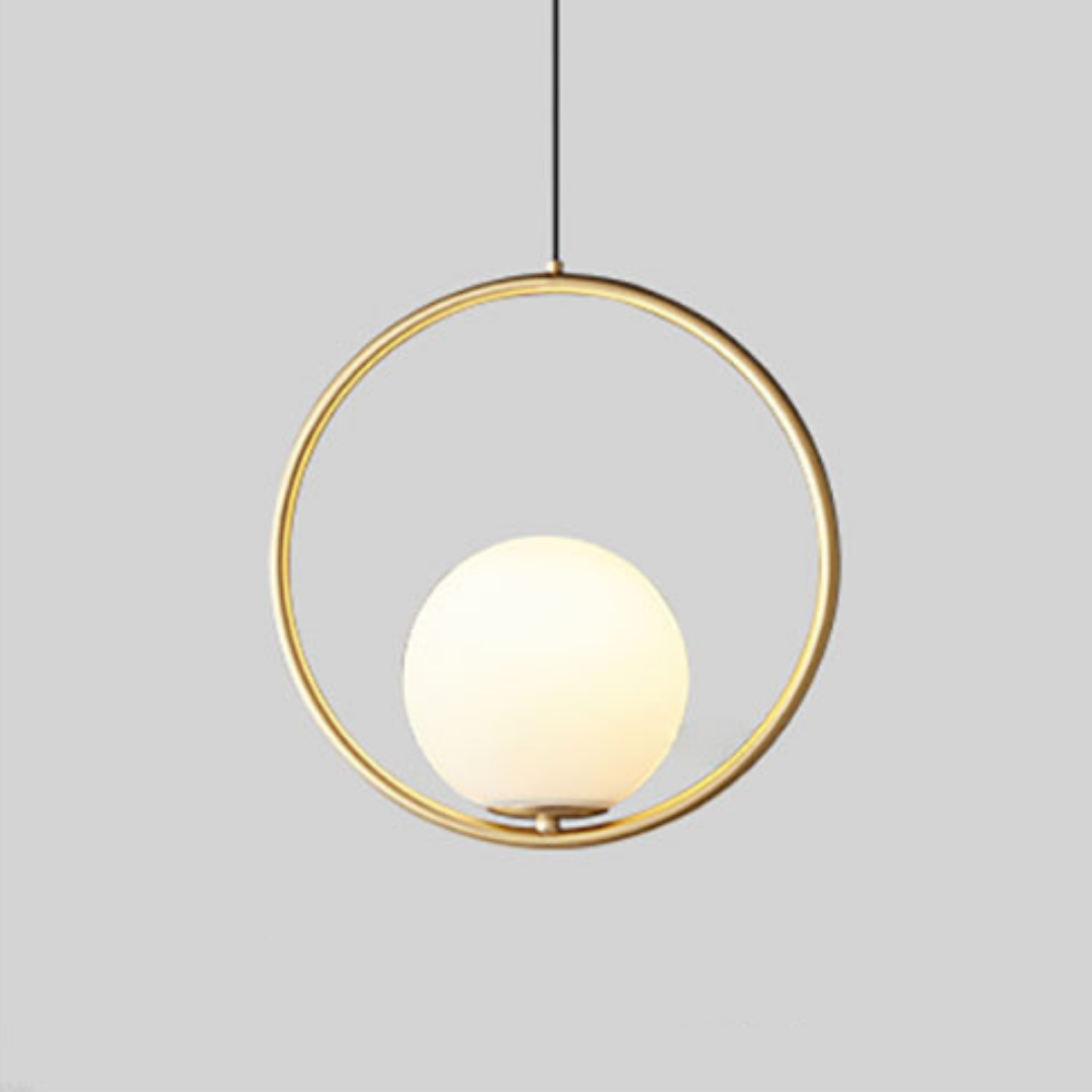 Pendelleuchte Glas Gold, Modernes skandinavisches Design, E14