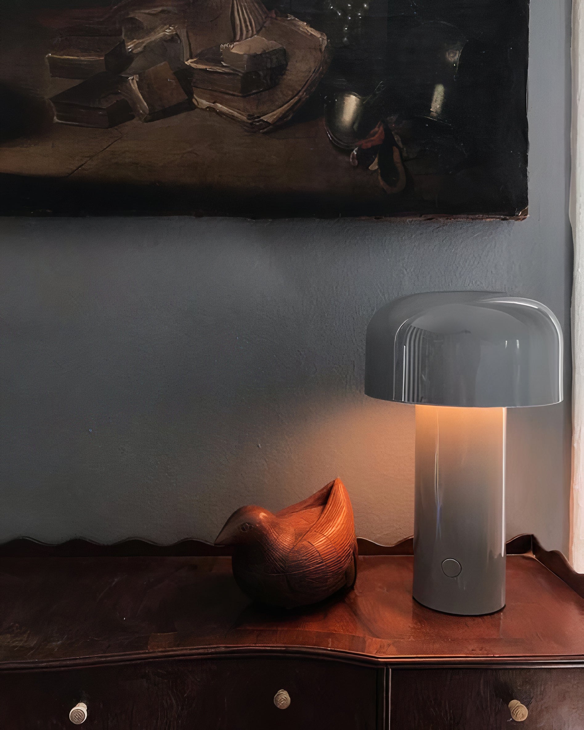 LED Pilzlampe kabellos, Akku, Touch dimmbar, IP65