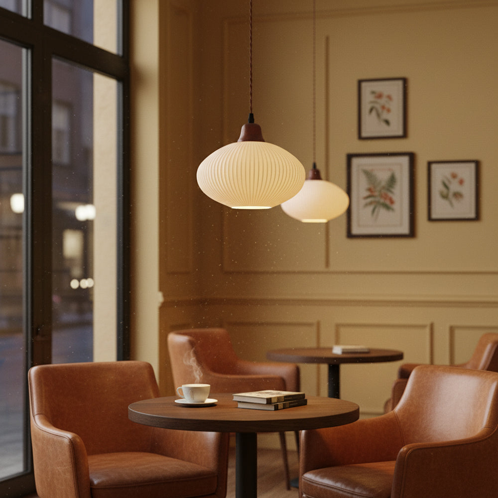 Keramik Pendelleuchte, Handgefertigtes Design Dimmbar E27