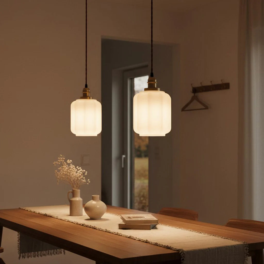 Pendelleuchte Glas Messing, Modernes Design Dimmbar E27