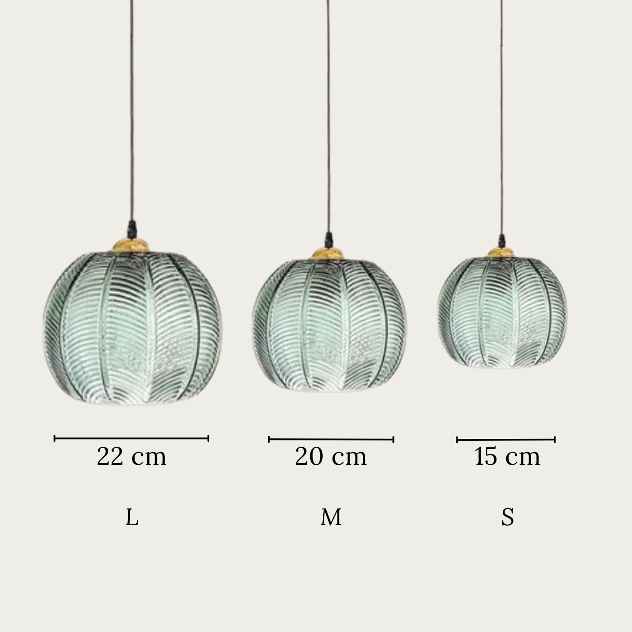 Pendelleuchte Glas Grün mit Blattmuster, Skandinavisches Design, E27