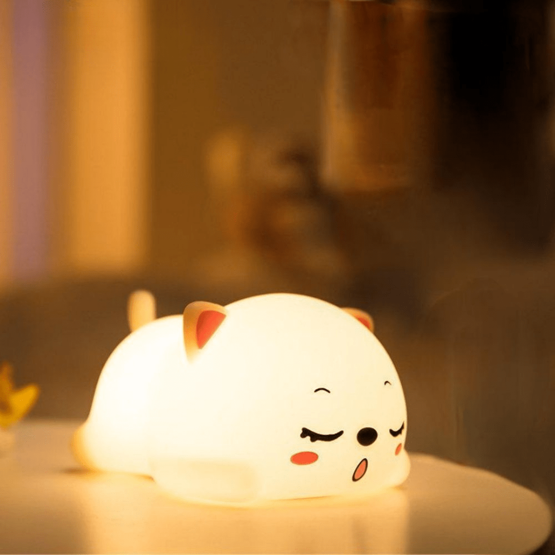 LED Kinder Nachtlampe Touch, Wiederaufladbar, 3 Helligkeitsstufen, Timer
