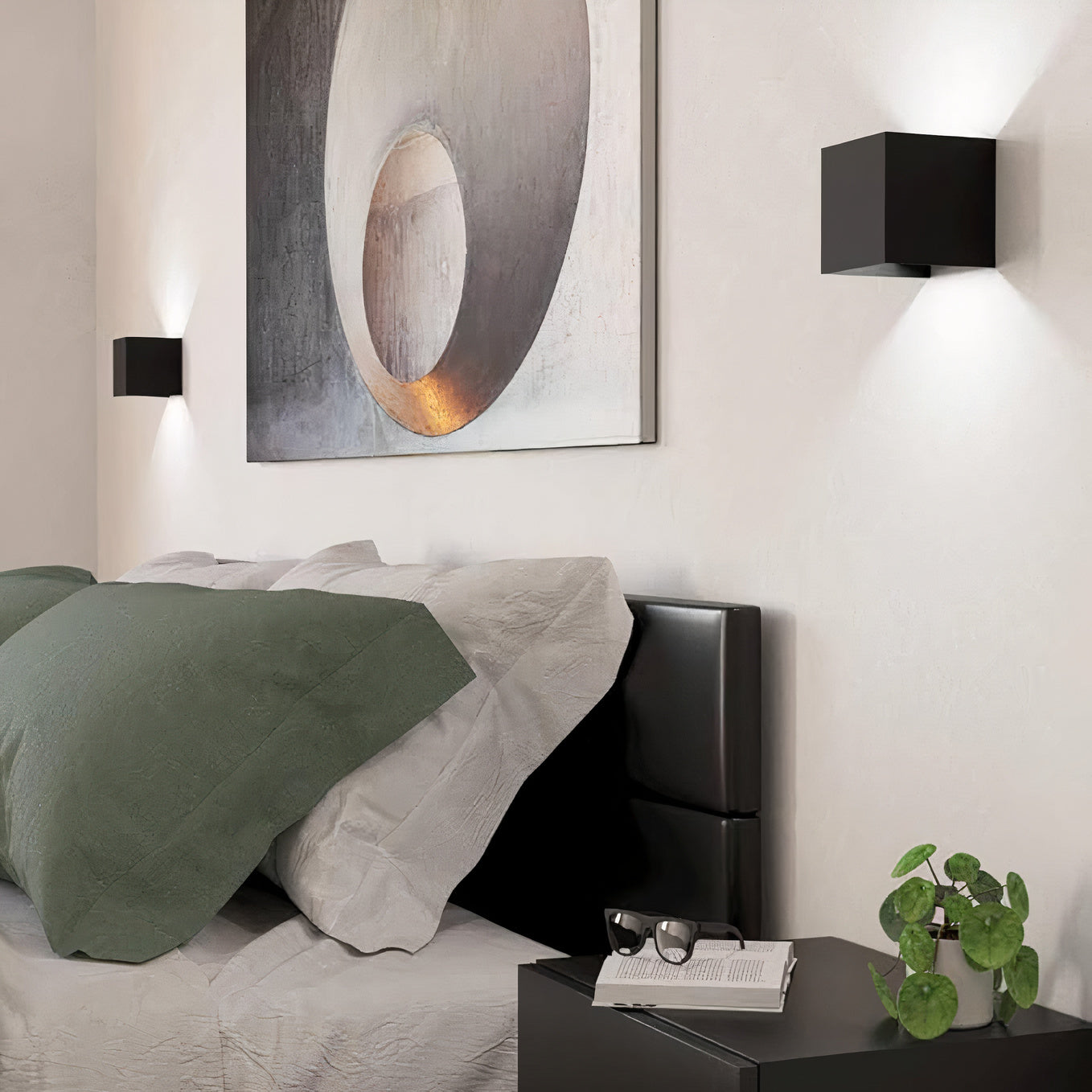 kabellose quadratische Wandleuchte