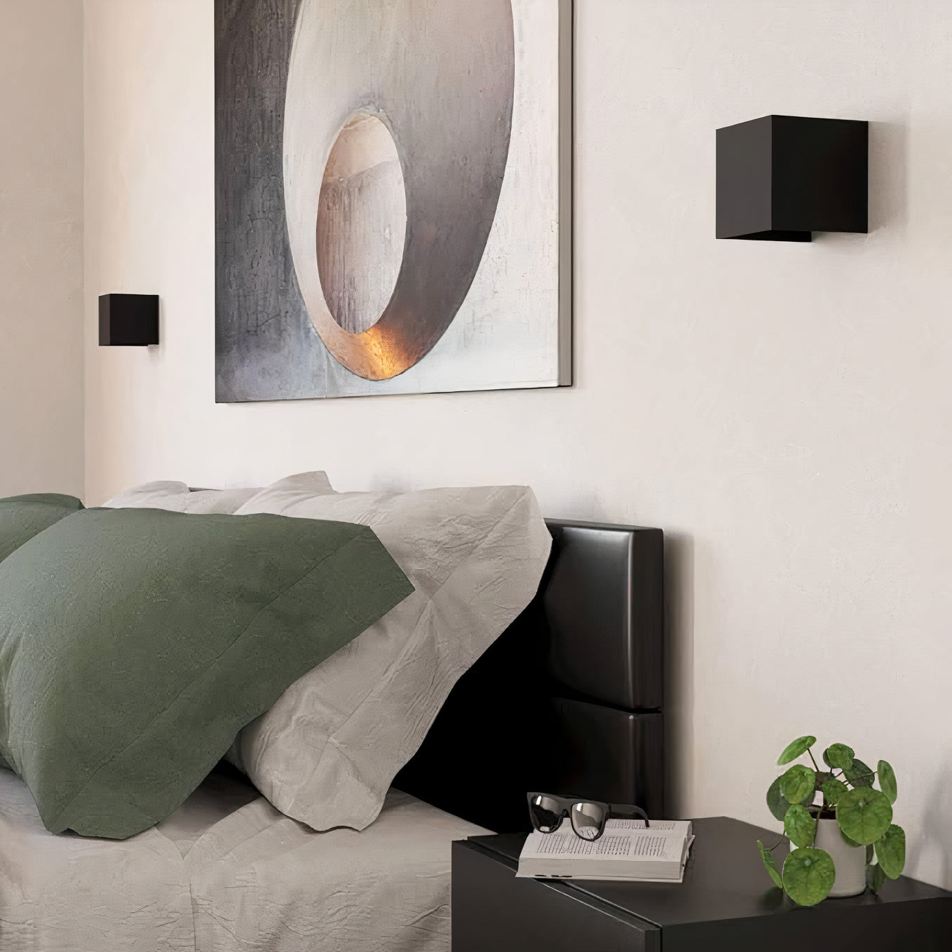 kabellose quadratische Wandleuchte