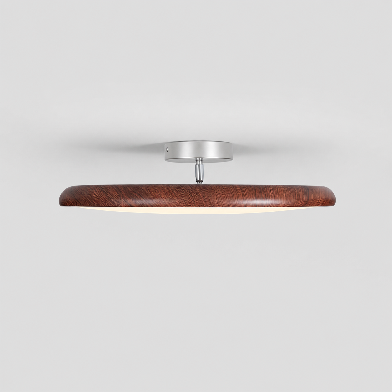 LED Deckenleuchte Rund Flach Holzoptik, Deckenlampe 3000K Modern