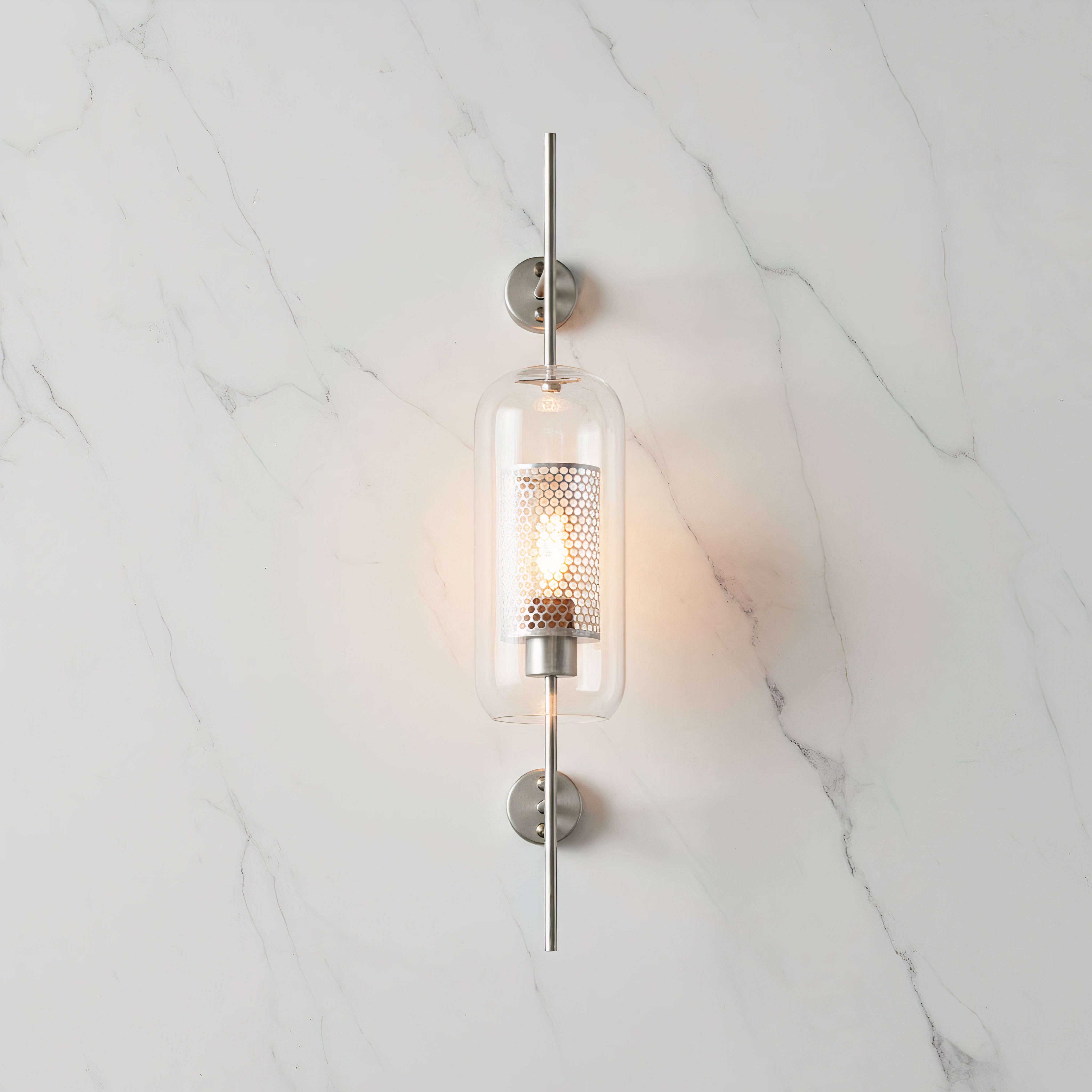 Moderne Wandlampe Metall Glas – Zylinder oder Kugel, nordisches Design