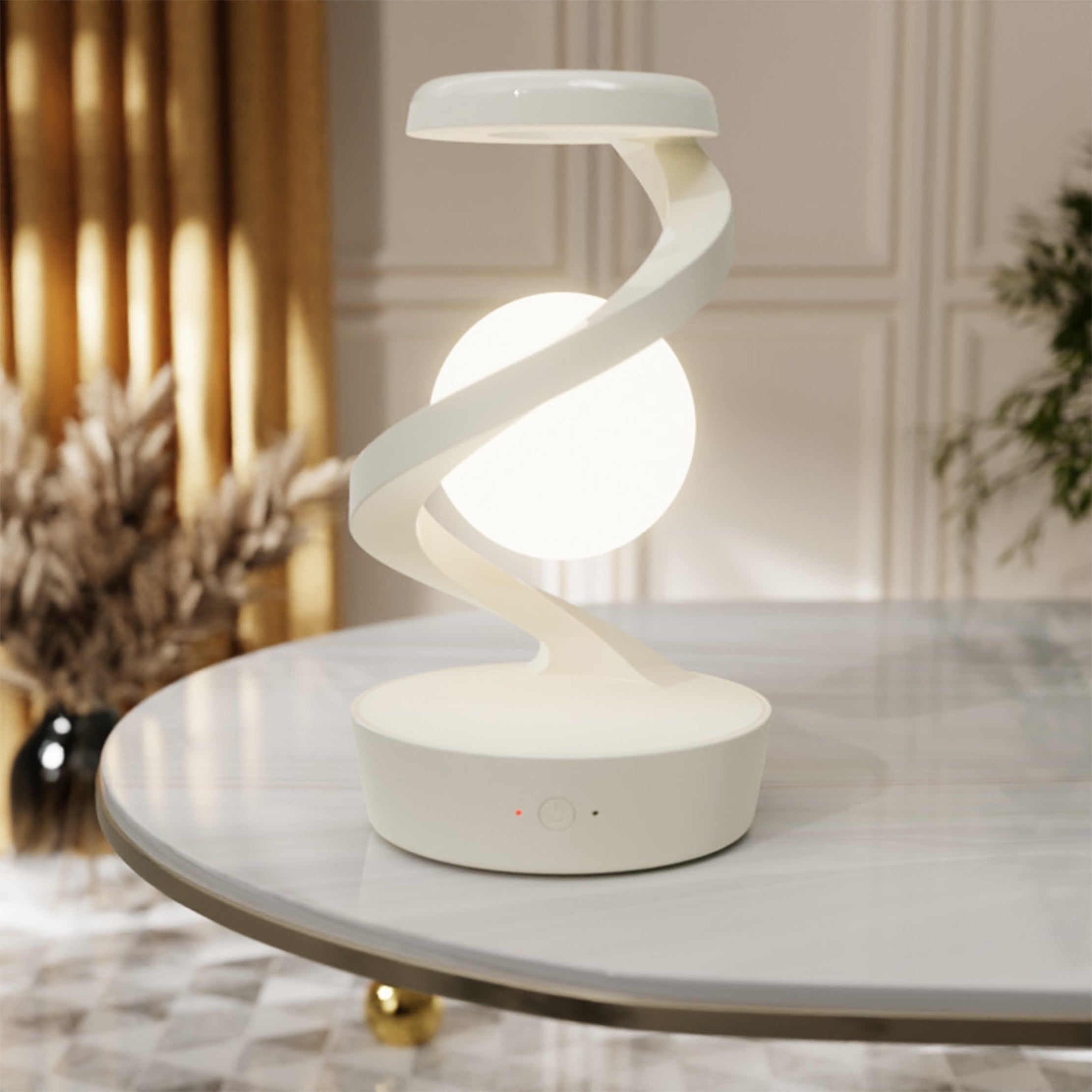LED RGB Tischlampe, Gestensteuerung, Wireless Charging, Dimmbar