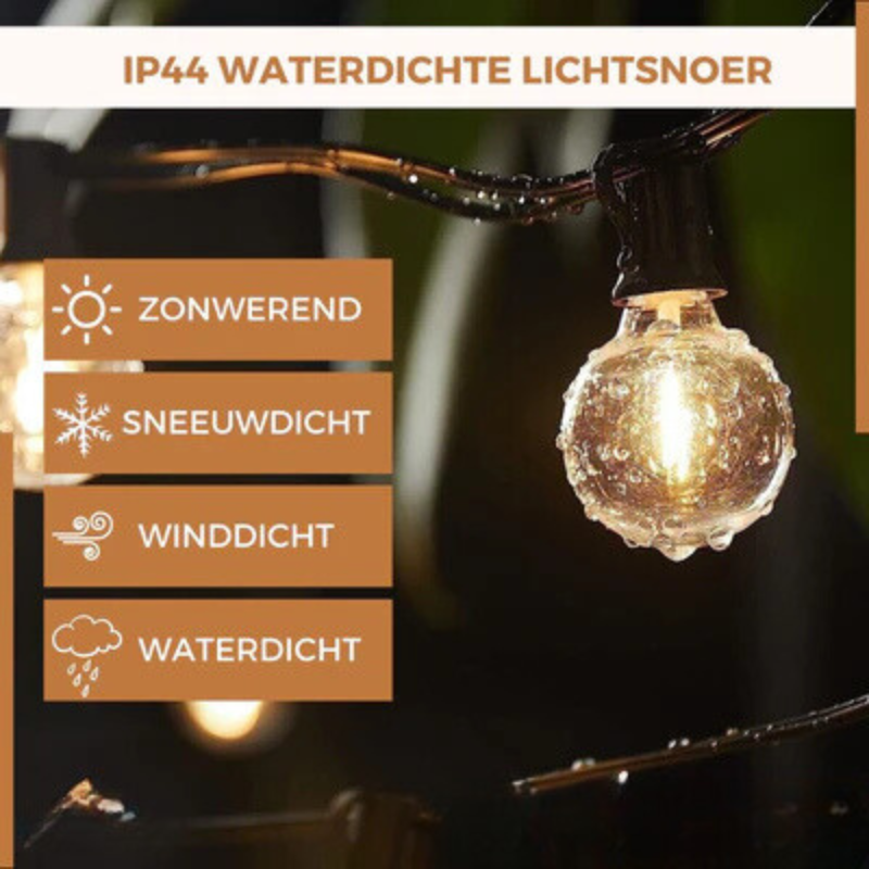 LED Lichterkette außen, Warmweiß erweiterbar