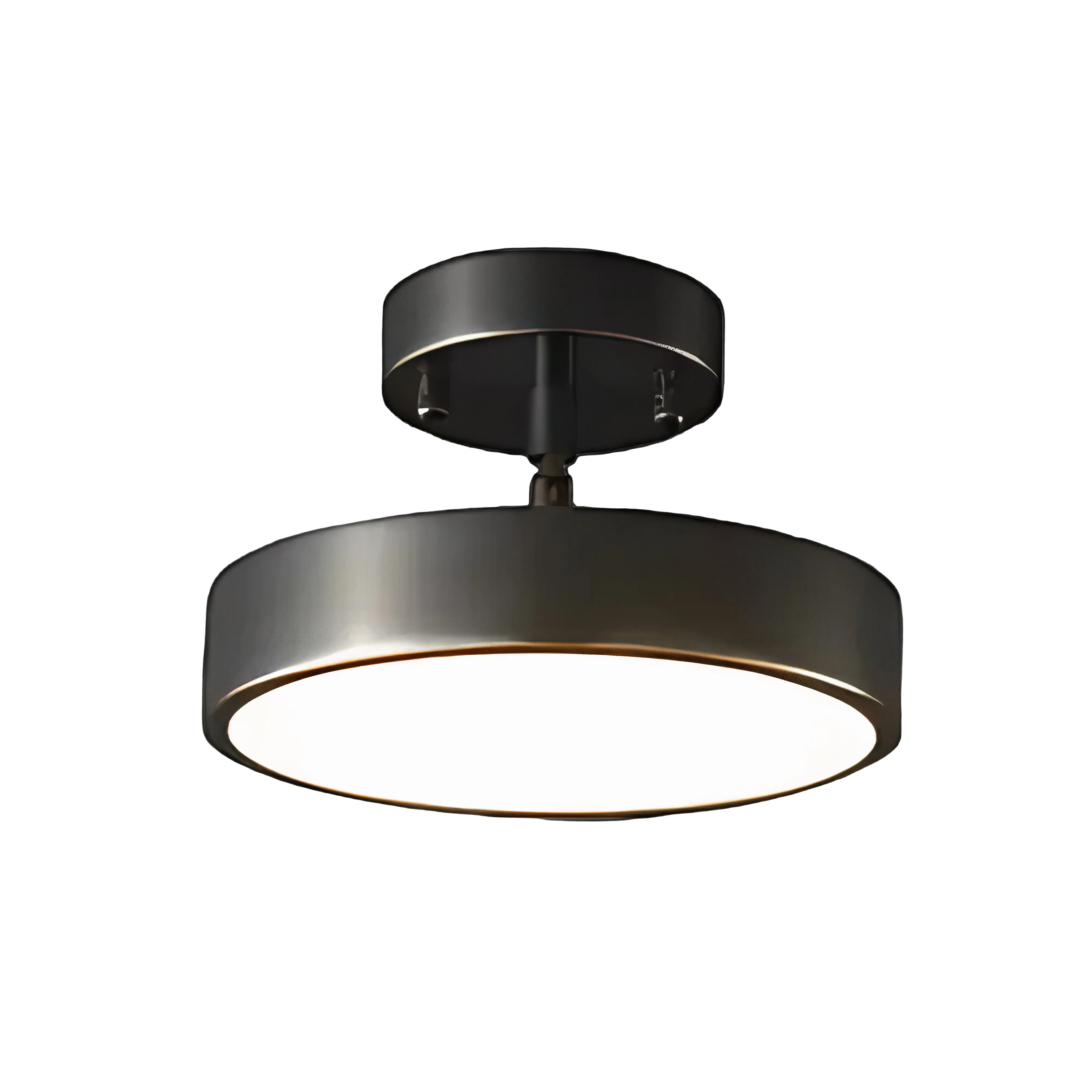 Moderne LED Deckenleuchte Messing rund, Deckenlampe mit 3 Lichtfarben