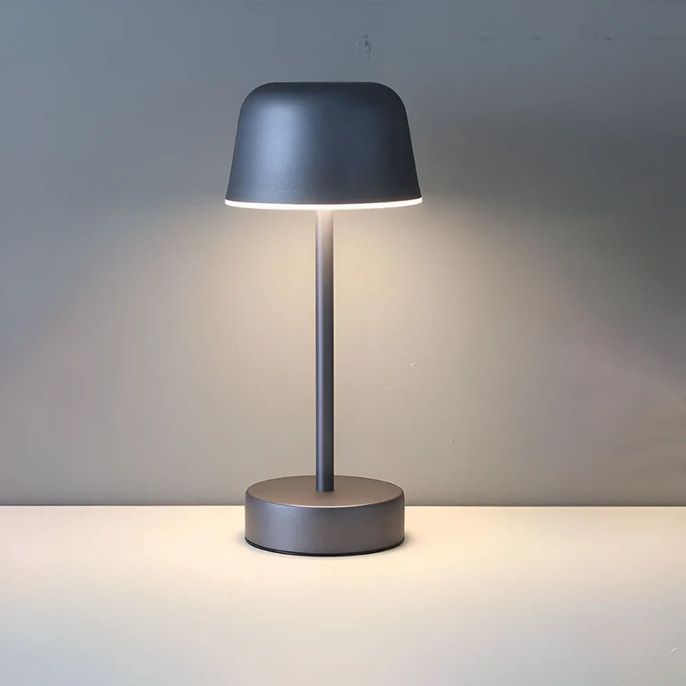 Kabellose LED Tischlampe dimmbar, Tischleuchte Aluminium