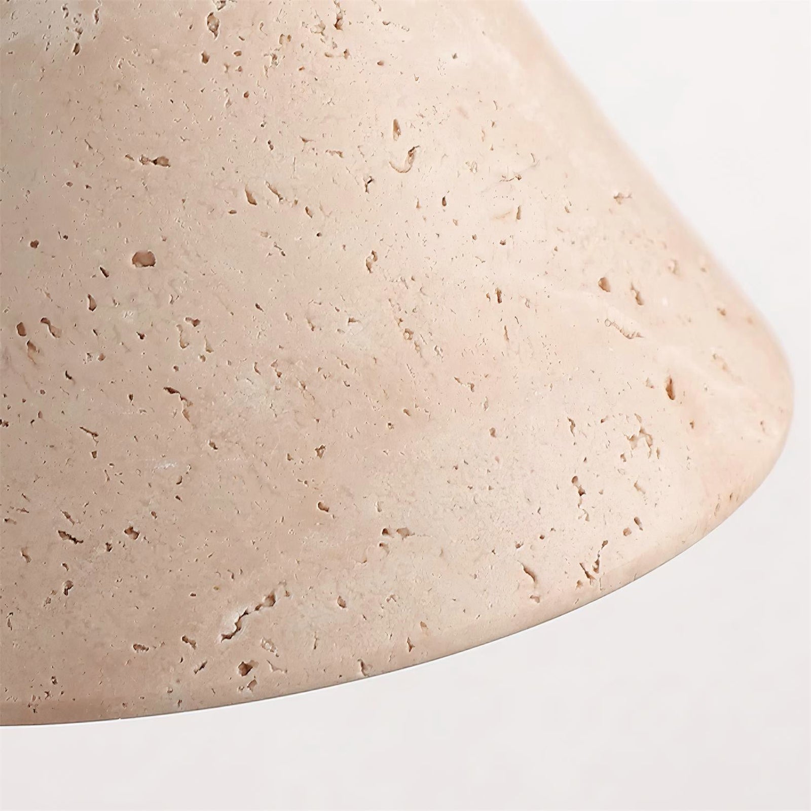 Travertin Wandleuchte Kegelform, Naturstein Design Wabi Sabi