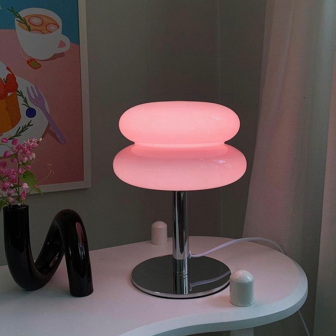 Retro Tischlampe Glas, Wolkenform, Modernes Design, G9