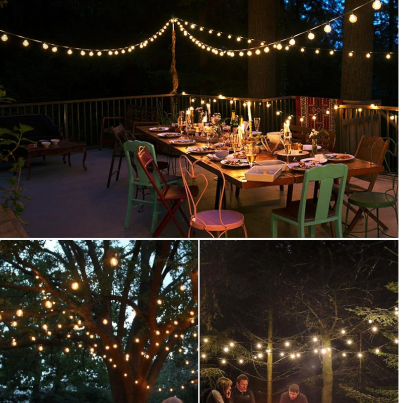 LED Lichterkette außen, Warmweiß erweiterbar