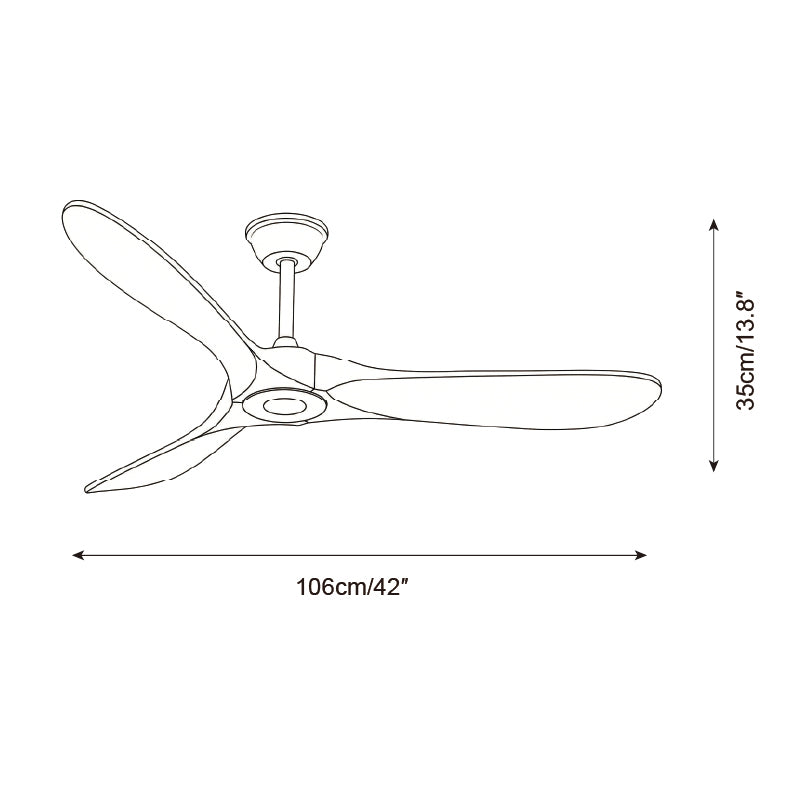 Deckenventilator Holz Leise, Design Ventilator Decke 106/132 cm 6 Stufen