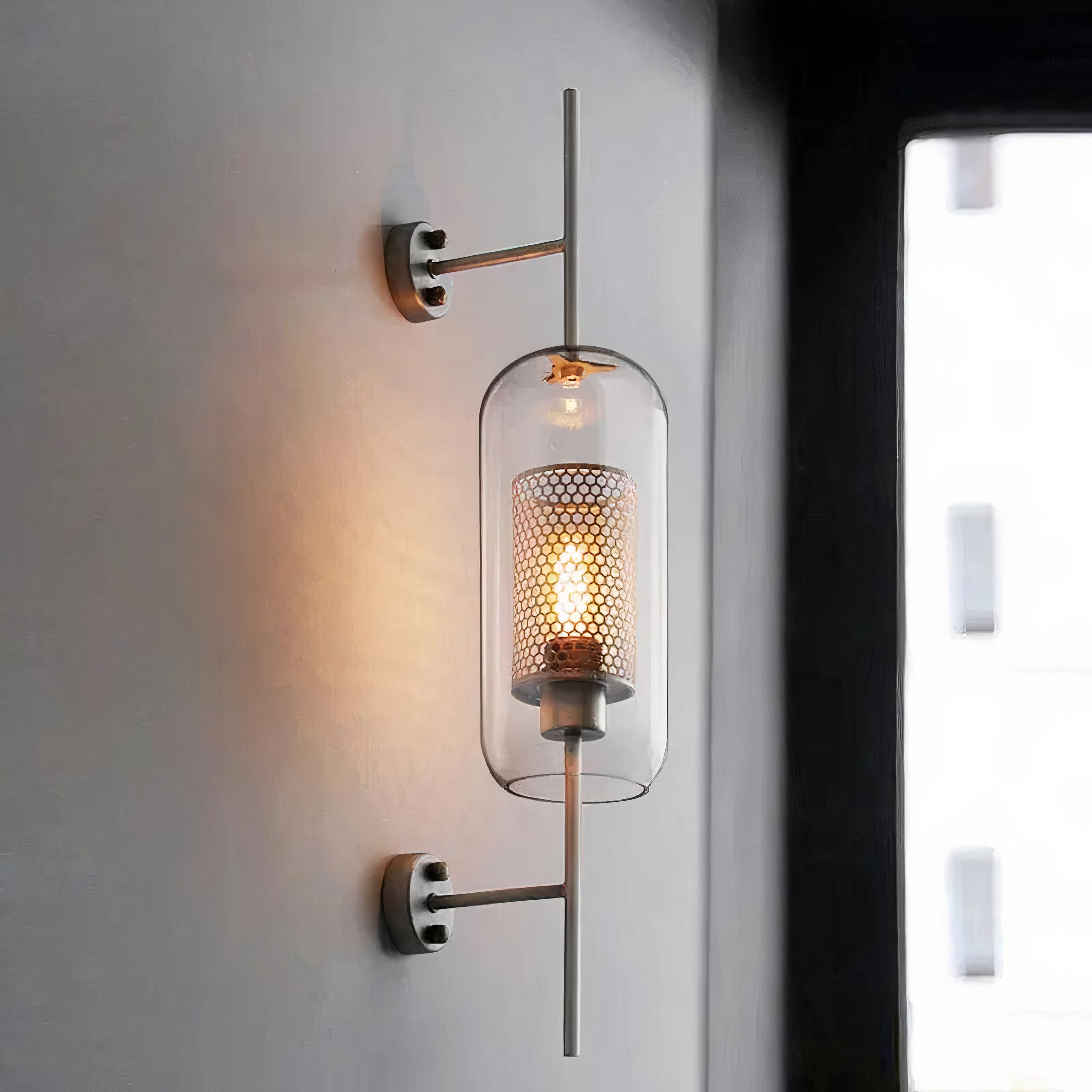 Moderne Wandlampe Metall Glas – Zylinder oder Kugel, nordisches Design