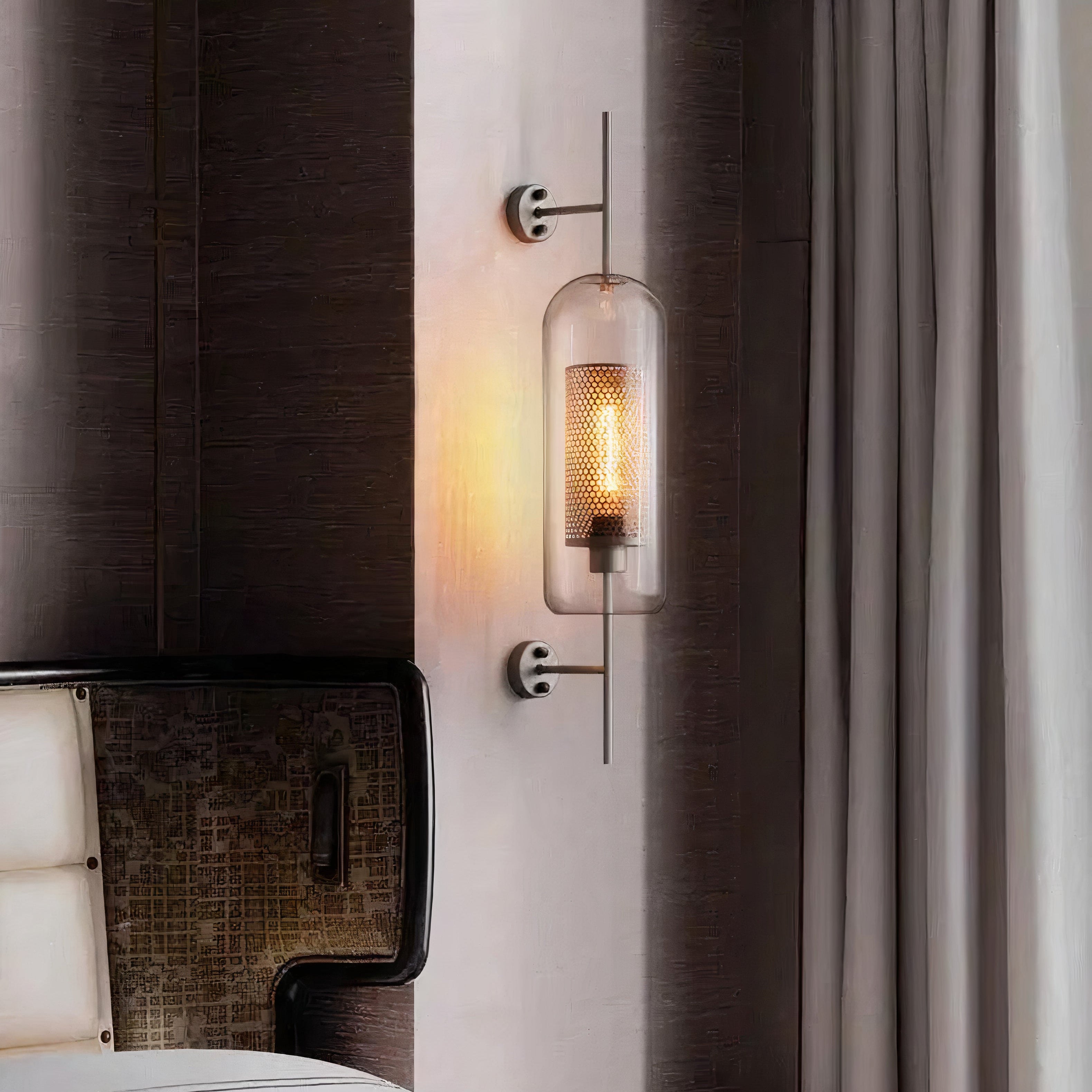 Moderne Wandlampe Metall Glas – Zylinder oder Kugel, nordisches Design