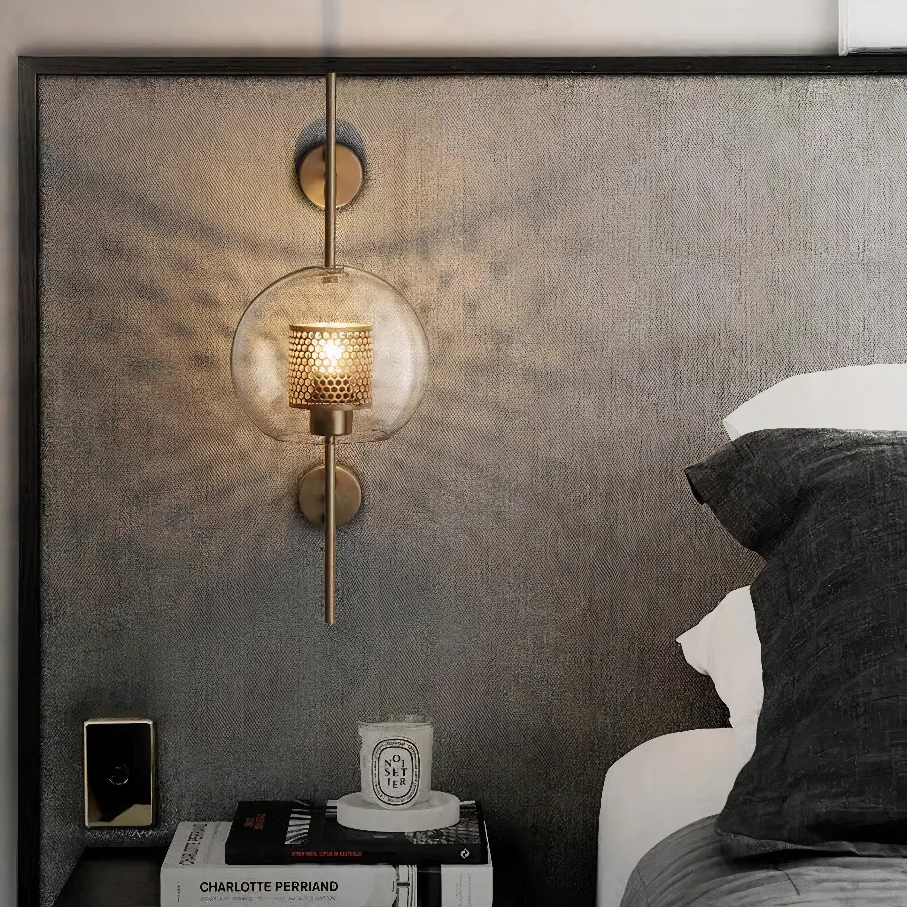 Moderne Wandlampe Metall Glas – Zylinder oder Kugel, nordisches Design