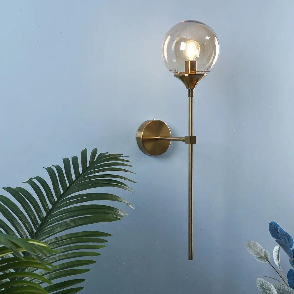 Moderne Wandlampe aus Metall und Glas – E27, Minimalistisches Design