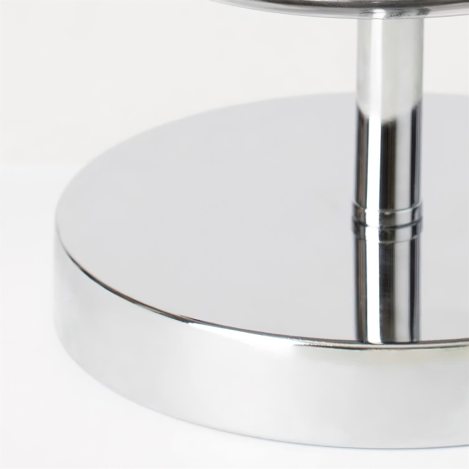 Tischlampe Glas Metall, Modernes Design LED Dreibeiner Farbwechsel mit USB Anschluss