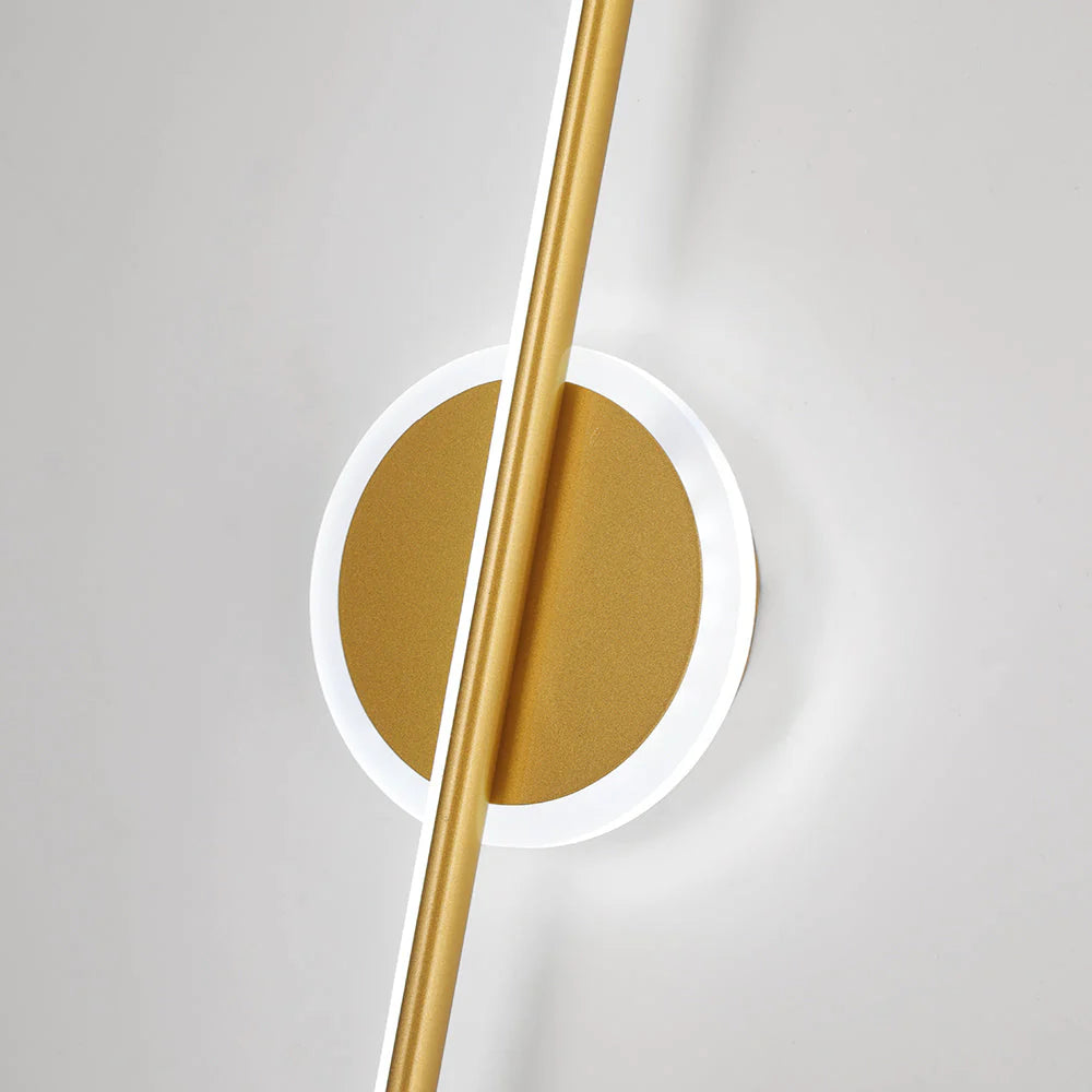 LED Bad Wandleuchte Schwarz Gold, Moderne Wandlampe 40/60/80 cm