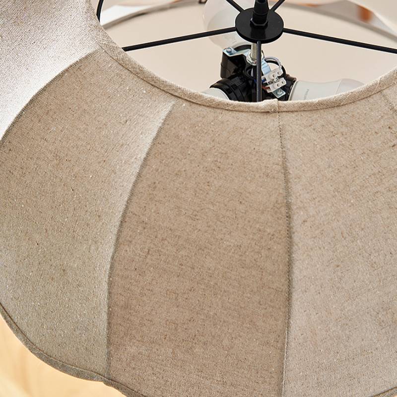 Stoff Pendelleuchte Bananenblatt, Handgefertigtes Design E27