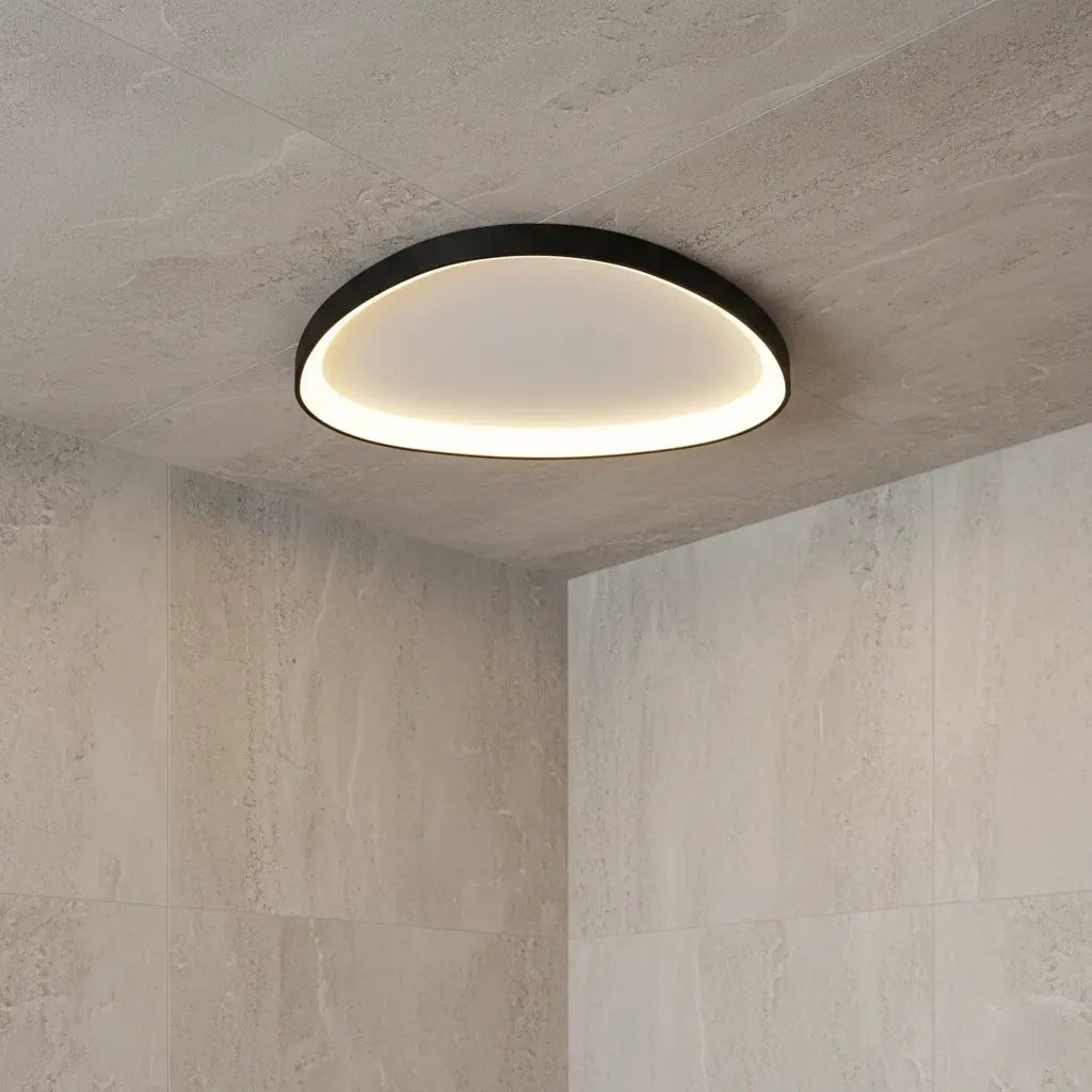 LED Deckenleuchte Flach mit Fernbedienung, Dimmbar Schwarz Weiß