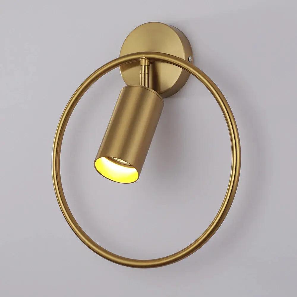 Verstellbare LED Wandlampe Schwarz, Gold, Modernes Design aus Metall