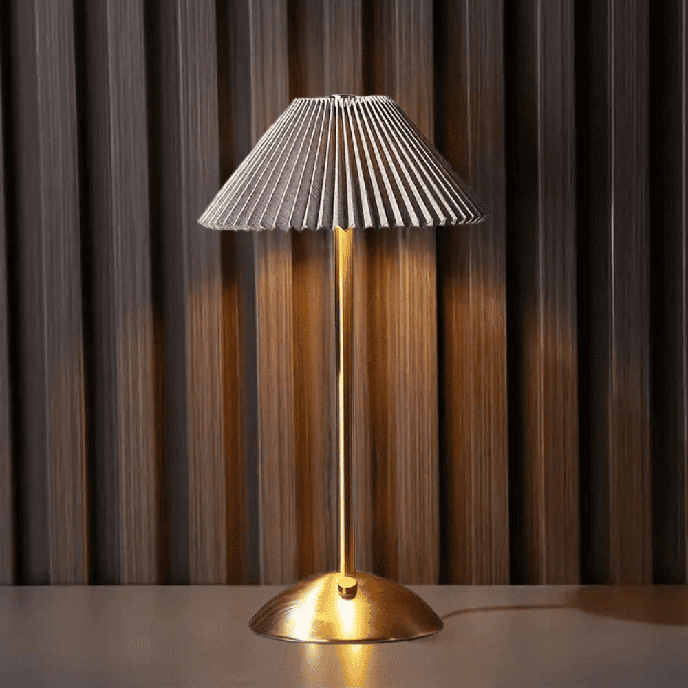 Kabellose LED Tischlampe dimmbar, Tischleuchte schwarz Touch