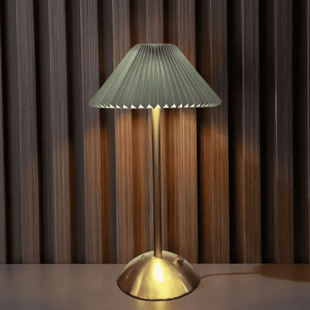 Kabellose LED Tischlampe dimmbar, Tischleuchte schwarz Touch