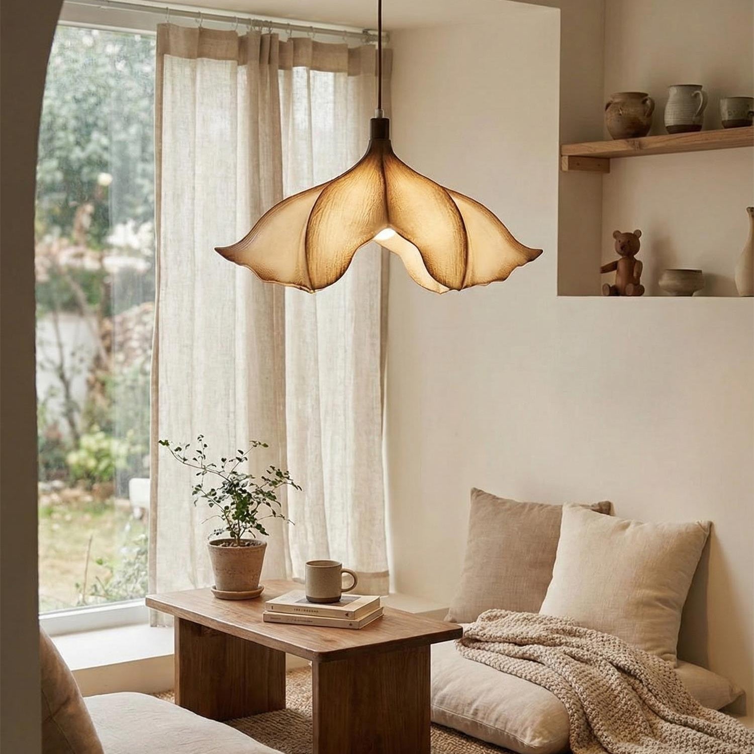 Blumenform Pendelleuchte PETG, Organisches Design, Dimmbar Warmweiß