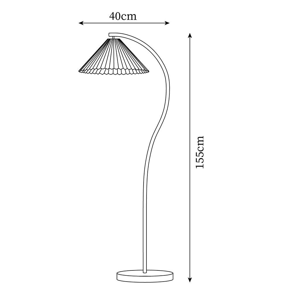Stehlampe Stoff Plissee, Design Stehleuchte Verstellbar E27