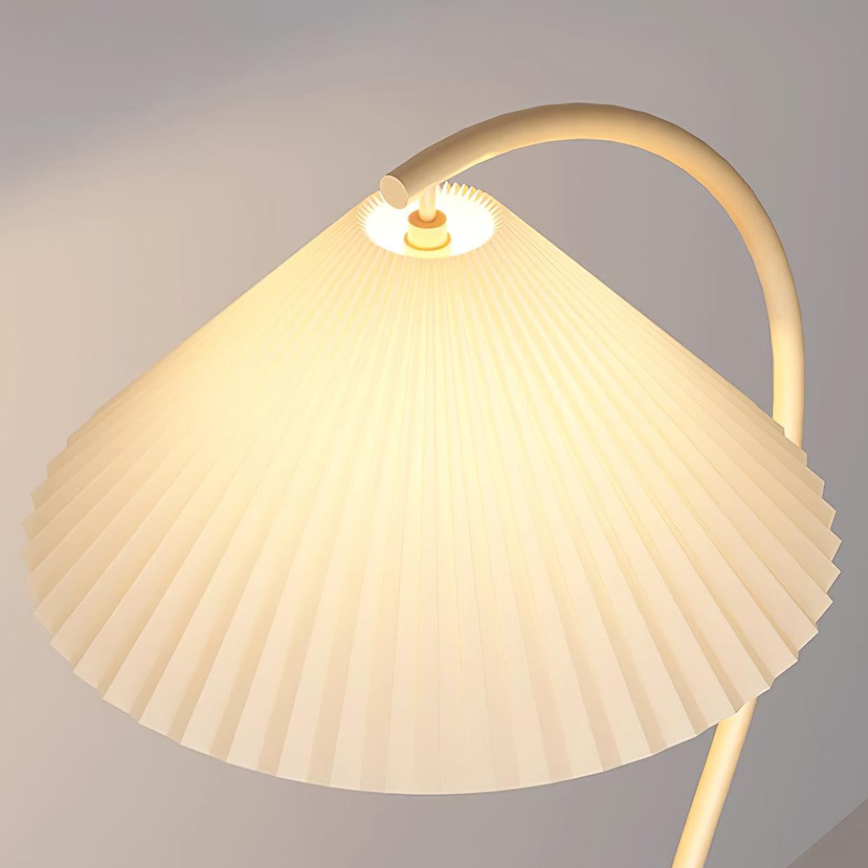 Stehlampe Stoff Plissee, Design Stehleuchte Verstellbar E27