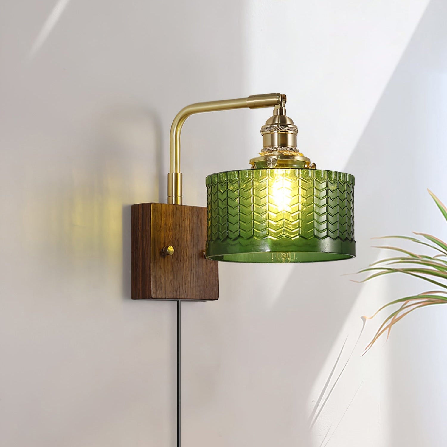 Plug In Wandleuchte, Vintage Design Dimmbar mit Stecker