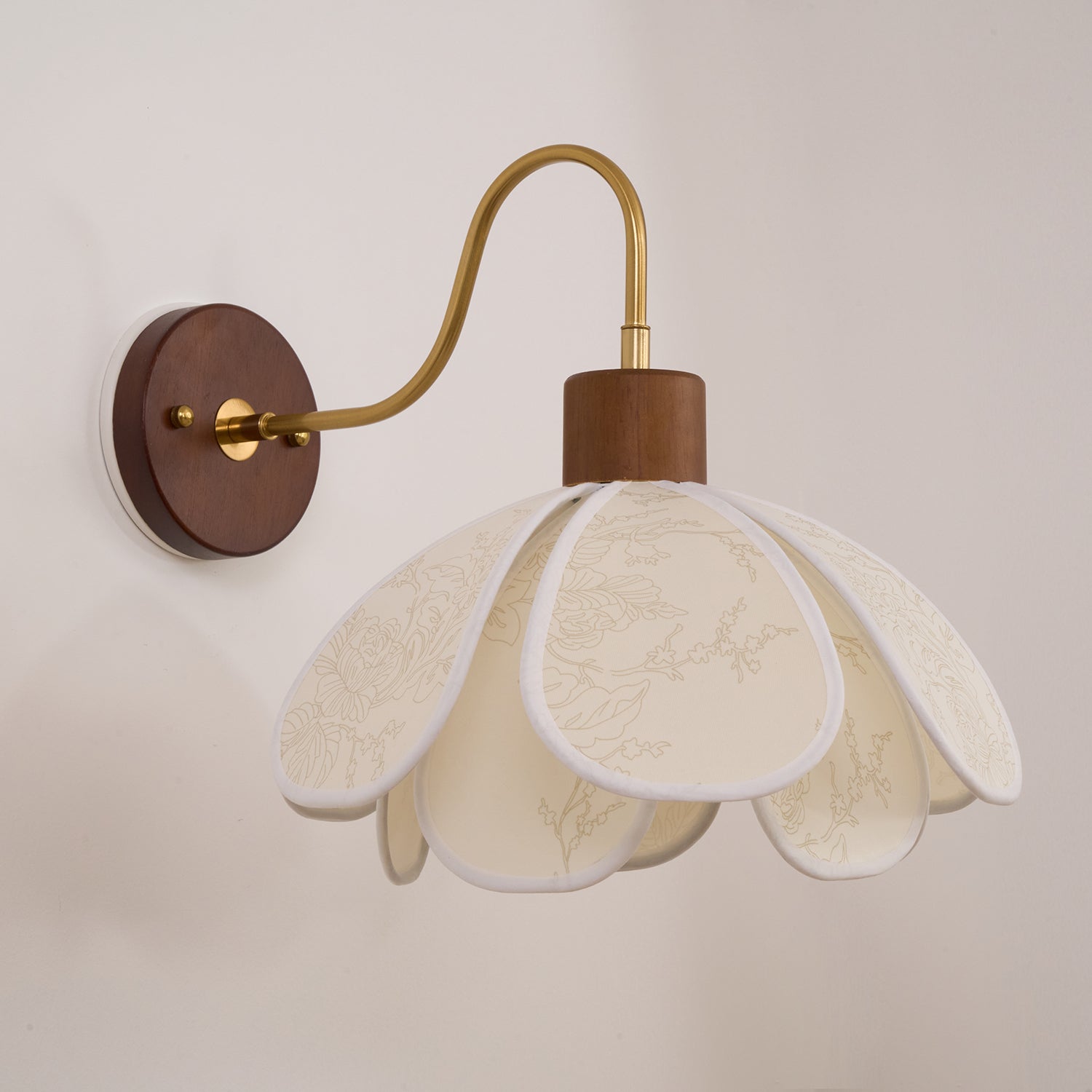 Baumwoll Pendelleuchte Gestreift, Walnuss Design Dimmbar Höhenverstellbar