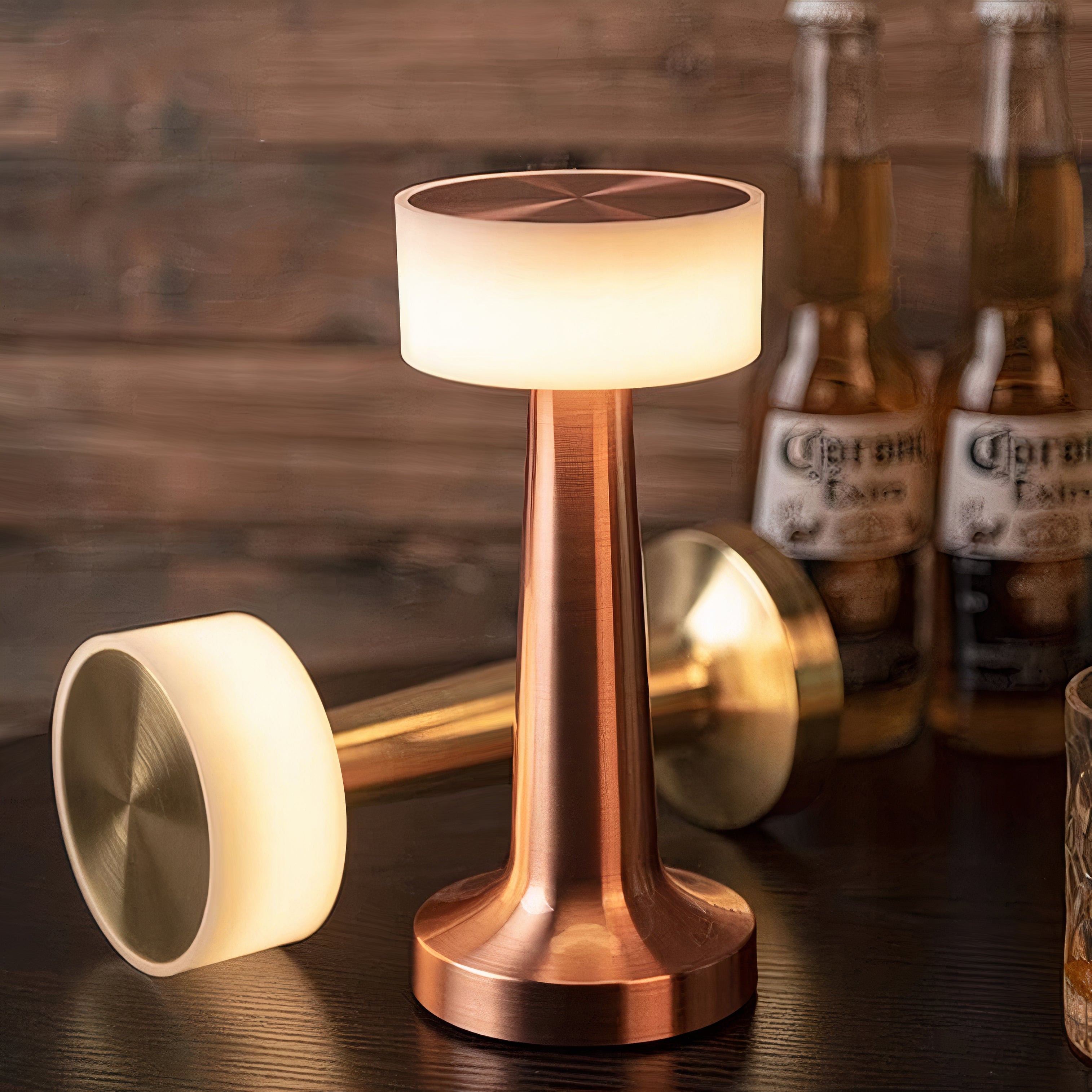 Kabellose LED Tischlampe Metall, Akku, Dimmbar, USB-C