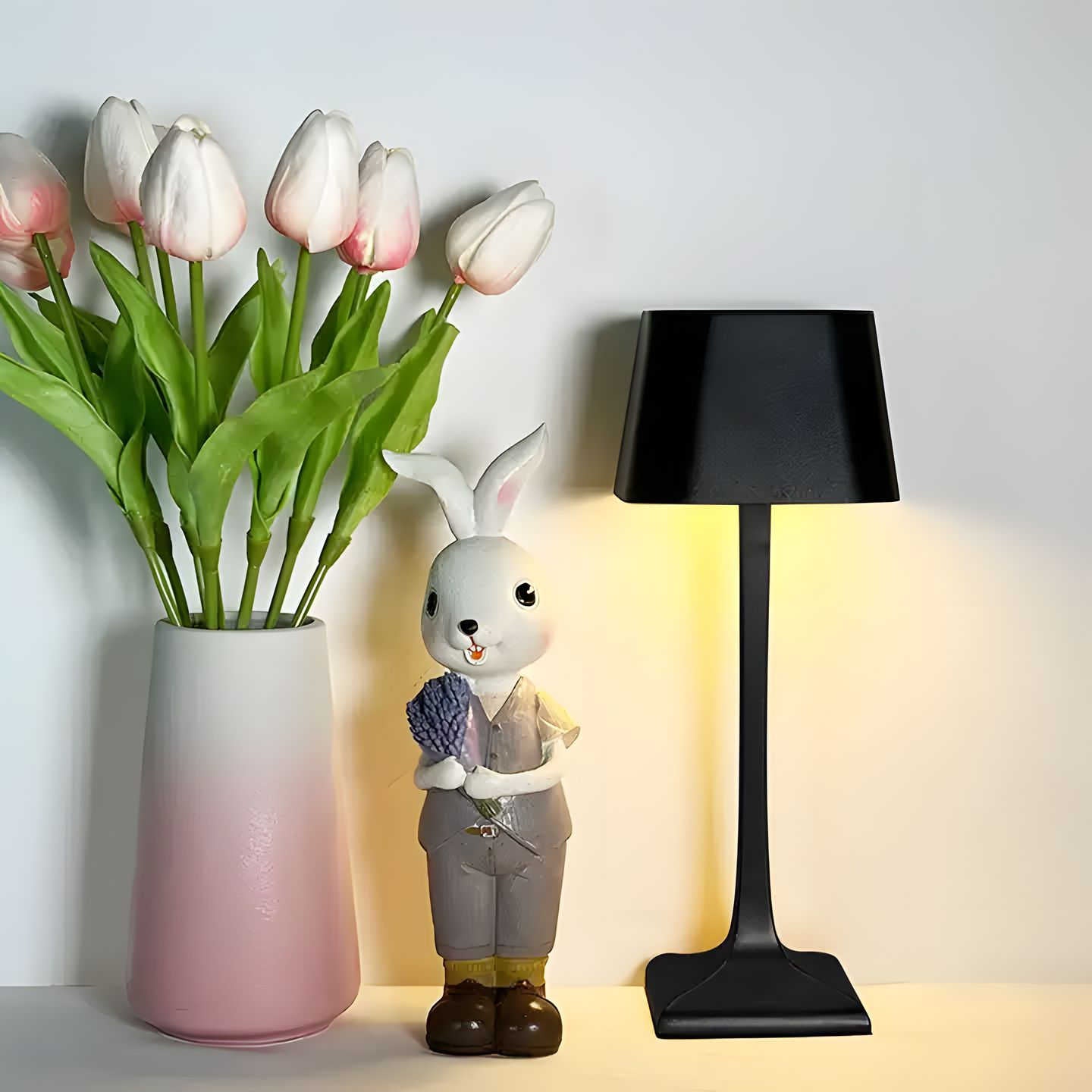 Kabellose LED Tischlampe mit Akku, Touch dimmbar, IP54, Aluminium