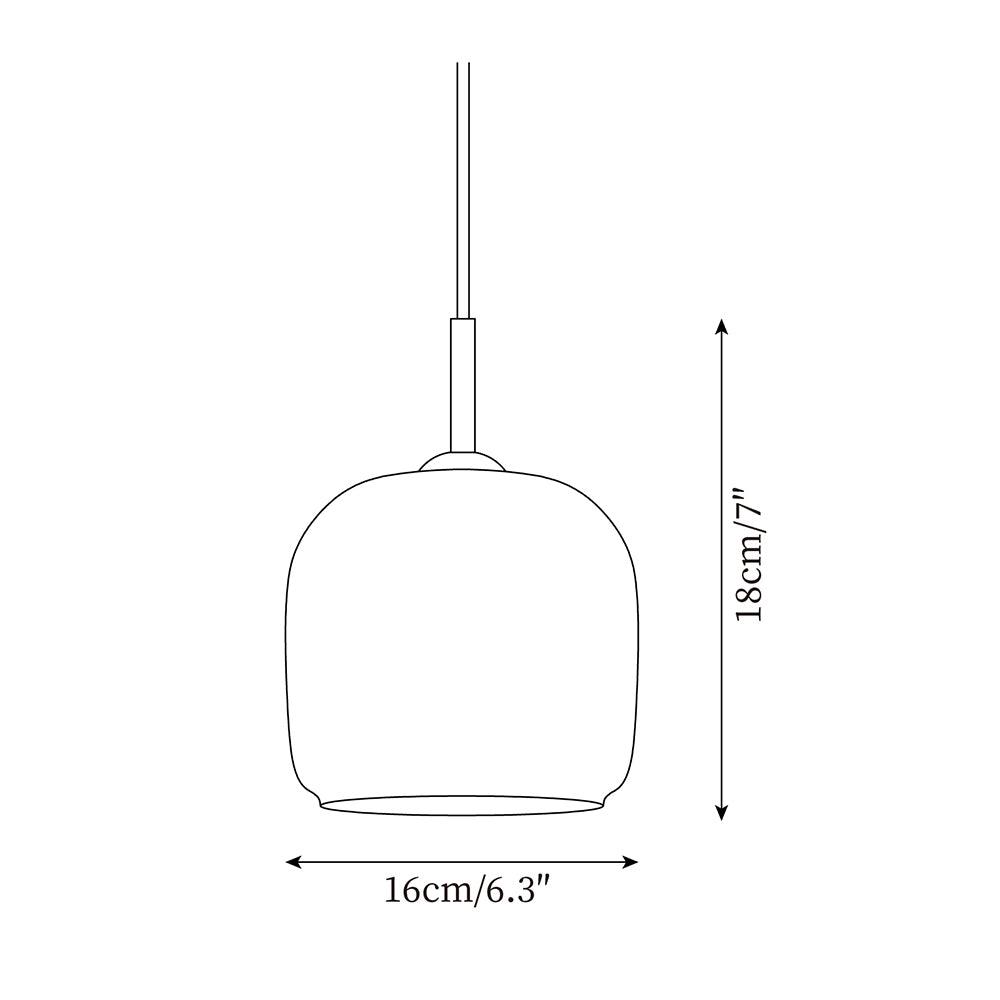Rauchglas Pendelleuchte Kugel, LED Hängeleuchte modern