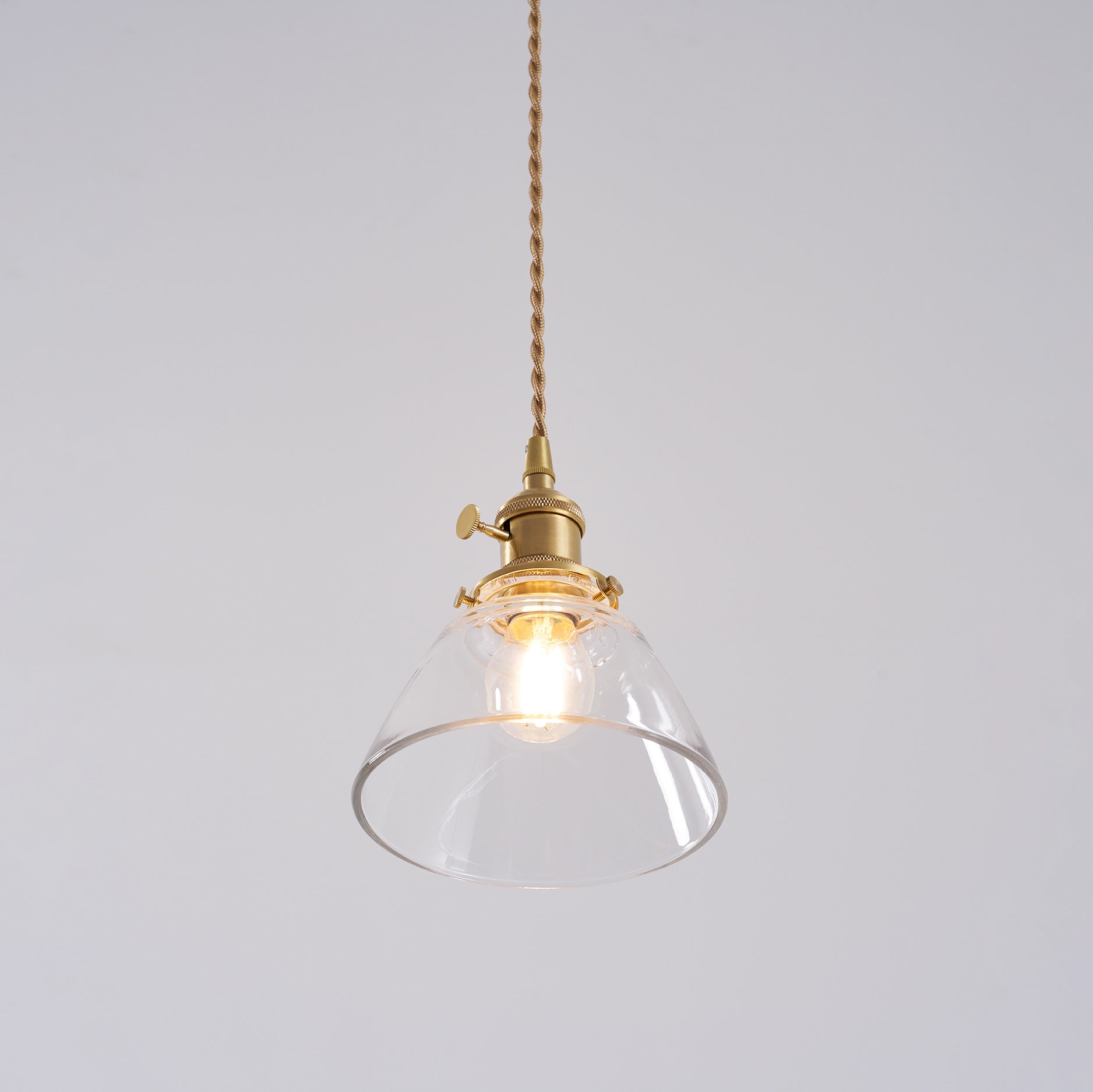 Glas Pendelleuchte, Vintage Design Dimmbar E27