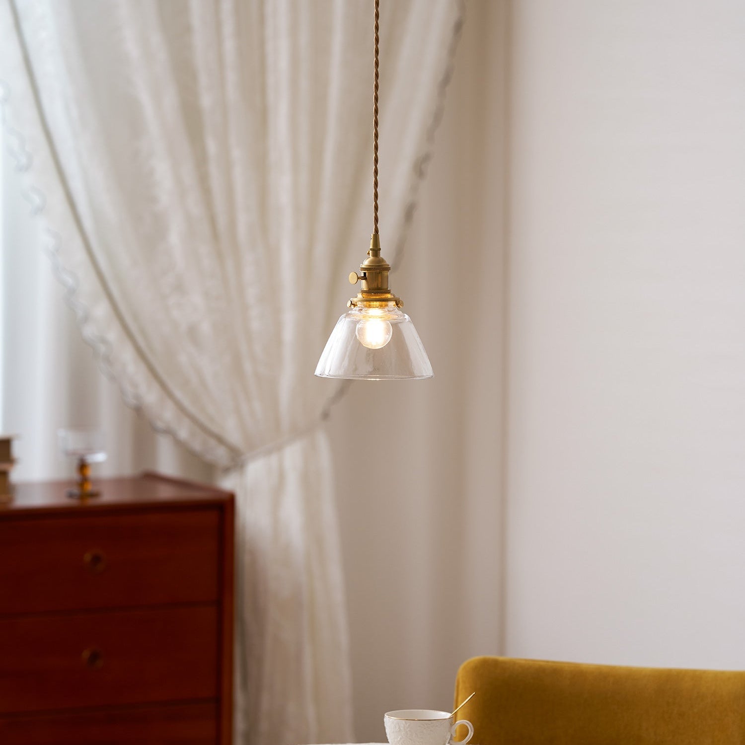 Glas Pendelleuchte, Vintage Design Dimmbar E27