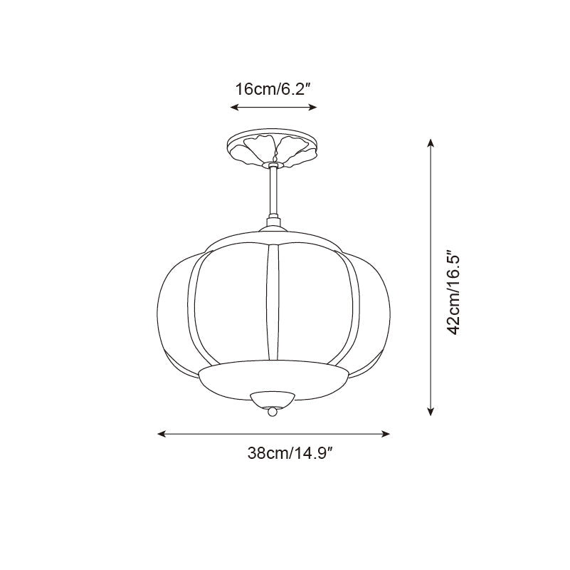 Deckenleuchte Glas Wellenform Grün, Design Deckenlampe Messing Ø38 cm