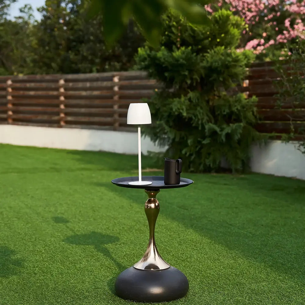 Kabellose LED Tischlampe mit Akku – Dimmbar, IP54, Metall, bis zu 24h