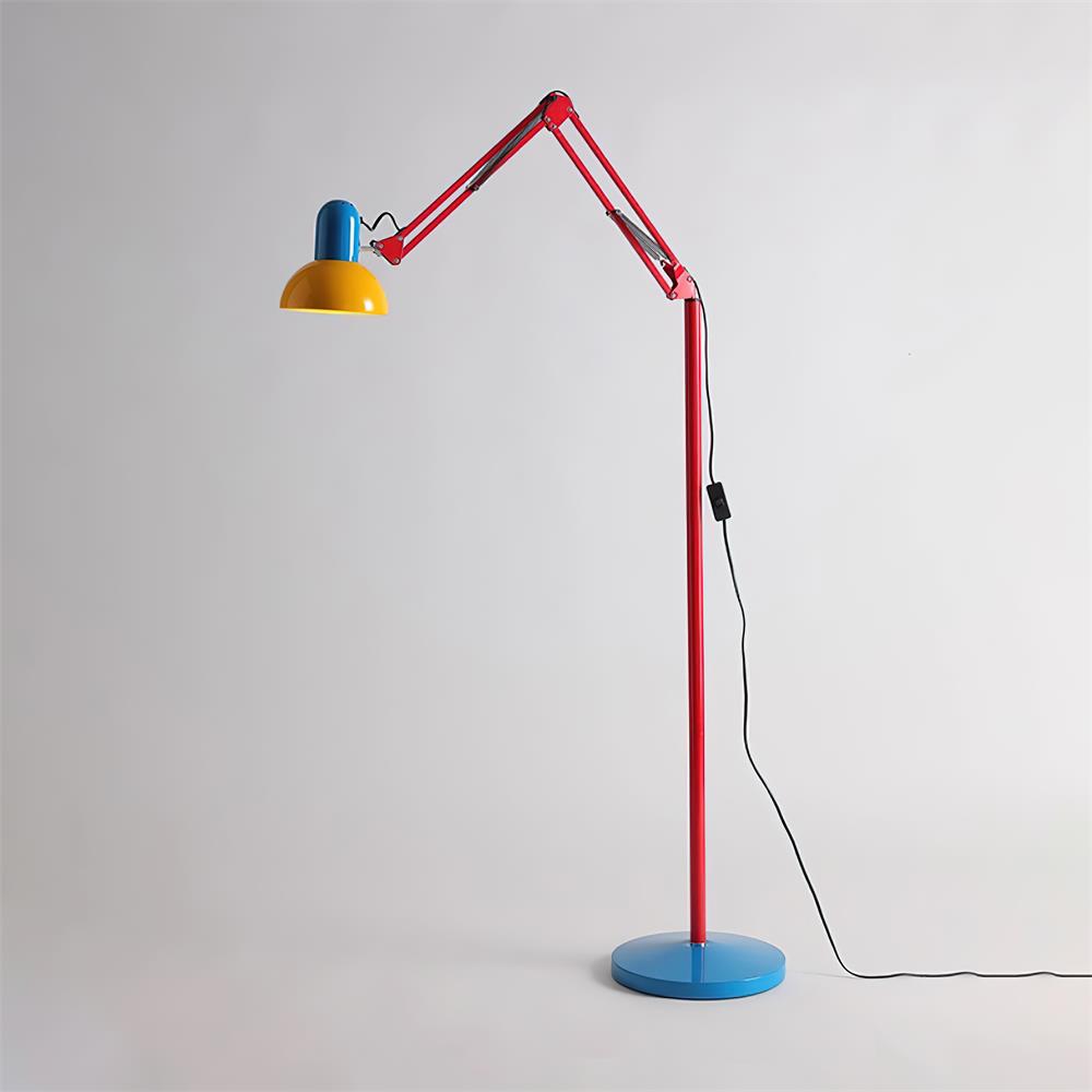 Stehlampe Metall Farbig, Verstellbarer Arm Retro Design