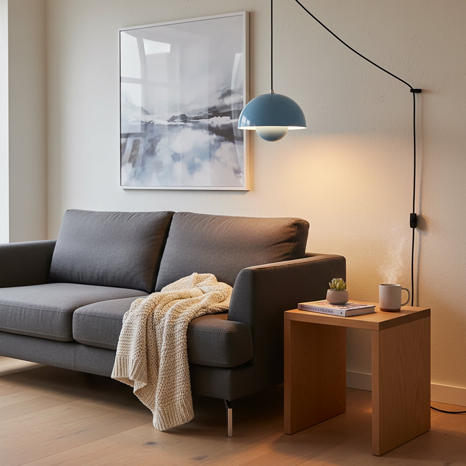 Plug In Pendelleuchte, Flowerpot Design Dimmbar mit Stecker