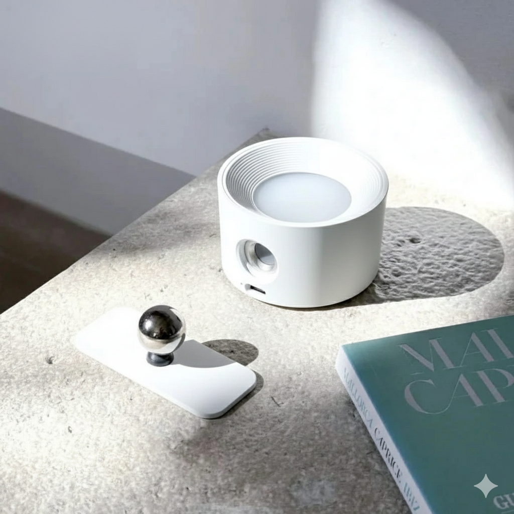 Wiederaufladbare LED-Wandleuchte – kabellos, dimmbar, 360° drehbar