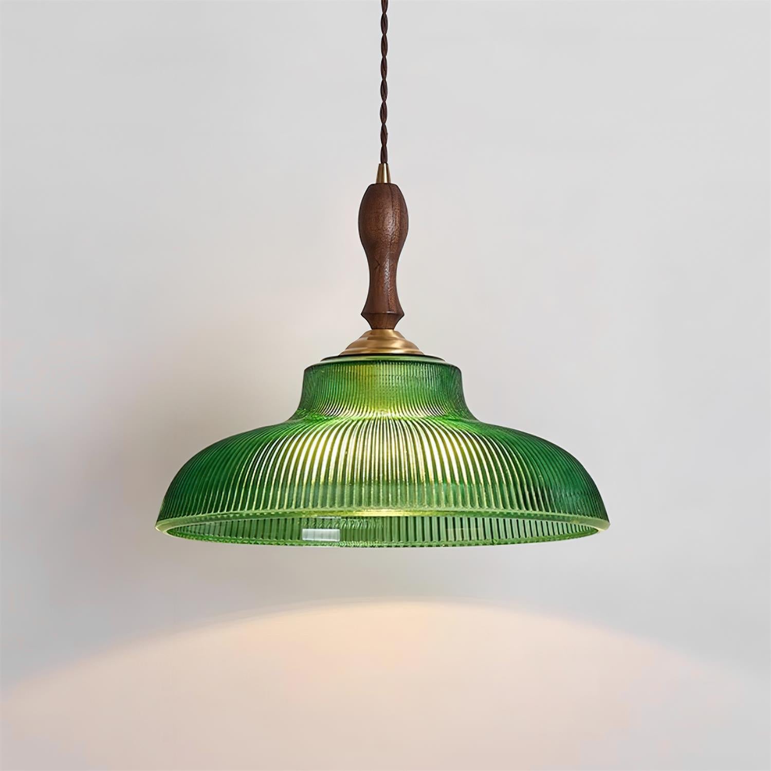 Grüne Pendelleuchte Glas, Vintage Design Dimmbar